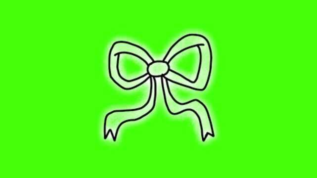 ribbon vector illustration on green screen