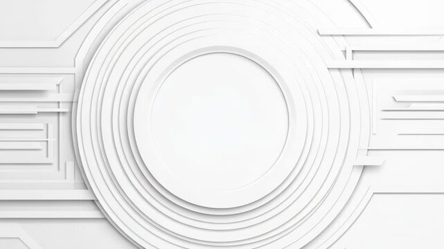 Abstract Futuristic Geometric Design: An intricately designed geometric composition of circles and lines, embodying modernity, technology, and futuristic aesthetics.