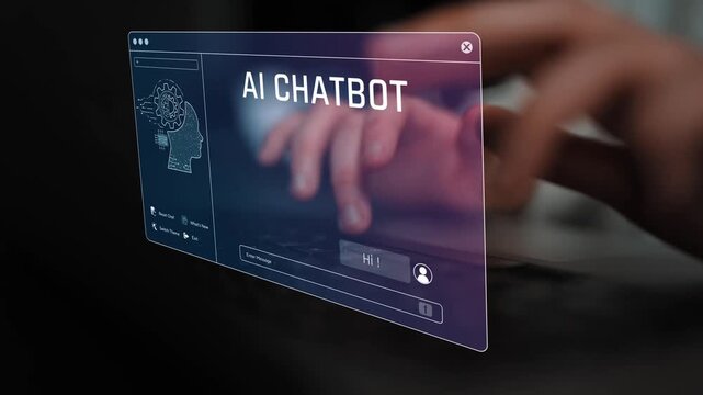 AI chatbot interface facilitates communication, chatbot, and AI interaction for automated user support and information exchange Marrow
