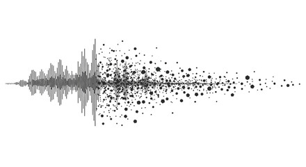 Sound wave particle explosion effect. © Shal_Kafa_Alfattah