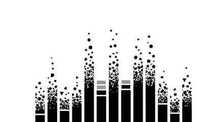 Black and white sound wave graphic. © Shal_Kafa_Alfattah