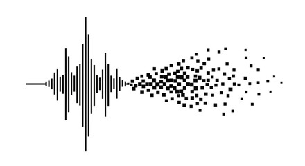 Sound wave turning into particles. © Shal_Kafa_Alfattah