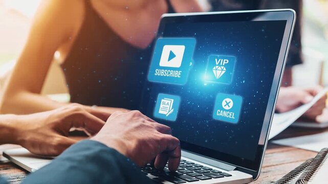 Concept of subscription services provides exclusive digital content. This model offers continuous access, enhancing subscription services with personalized experiences and benefits. Gist