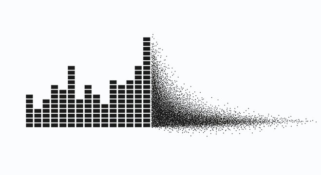 Sound wave graphic design element.
