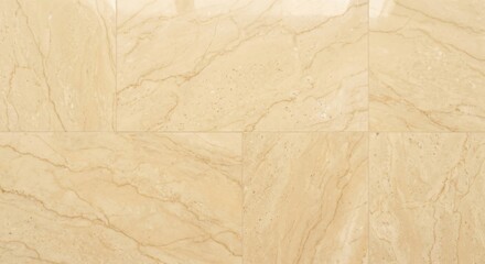 Obraz premium Polished beige marble floor tiles with natural veining patterns and smooth rectangular stone surface texture
