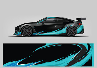 vehicle wrap graphic vector. abstract background for car vinyl wrap © Lancar