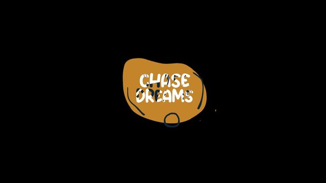 Liquid title animation video with chase dream text