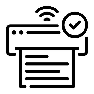 printer line icon