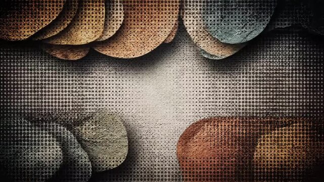 Assortment of artisanal bread loaves displayed on a textured background