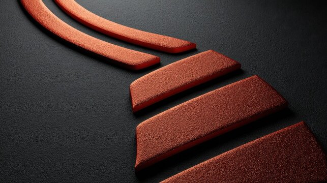 Textured Red Lines Curving on Black Surface Creating a Modern Abstract Background for Design and Artwork Use