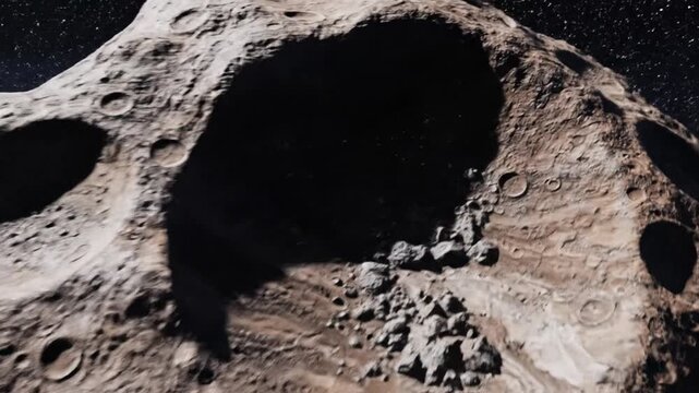 Asteroid in deep space. (5)