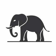 Fototapeta premium Stylized Elephant Silhouette Icon