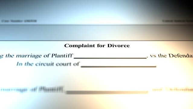 A Complaint for Divorce in Circuit Court Generic Document