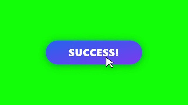 Join Us Button Click Animation with Success Message on Green Screen