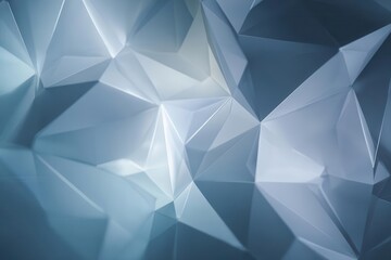 Fototapeta premium Abstract Geometric Crystal Background in Cool Blue Tones