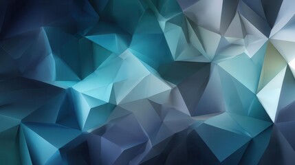 Fototapeta premium Abstract Geometric Teal and Blue Crystal Background