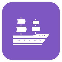 Naklejka premium Pirate Ship Icon