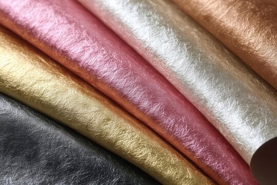 Elegant Metallic Paper Textures Rose, Gold, Silver, Bronze
