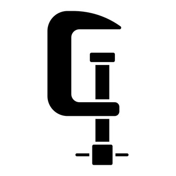 c clamp Solid icon