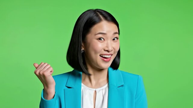 A young Asian woman with a shocked expression on her face, perfect for illustrating surprise or astonishment in marketing or advertising materials.