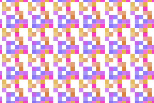 Bright Colorful Pixel Grid Pattern