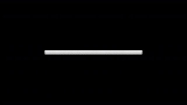 White Chalk Textured Horizontal Line Animating on Transparent Background, Looping Animation
