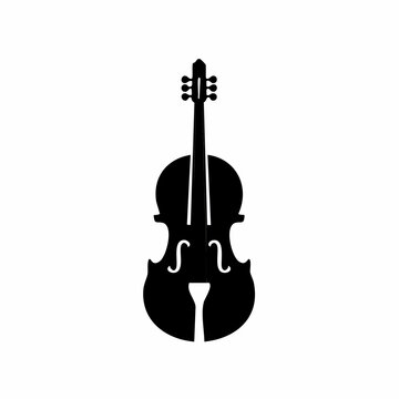 Black Silhouette of a Violin