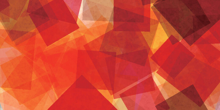 Vibrant Abstract Red Orange Geometric Squares Background