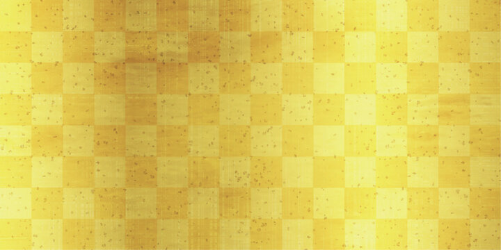 Gold Japanese Style Checkered Pattern Background Texture