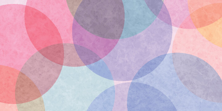 Abstract Colorful Overlapping Circles Texture Background