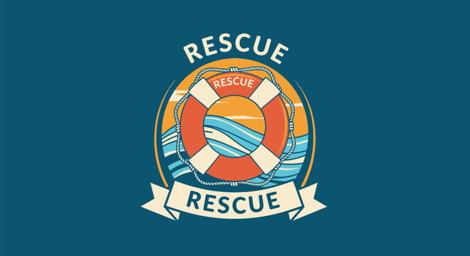 Rescue Lifebuoy Emergency Float Device Symbol.