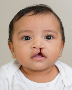 Infant with Cleft Lip and Palate Clinical Condition Closeup