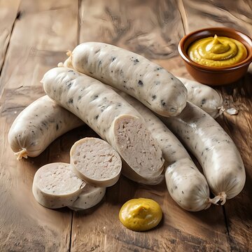 Weisswurst Sausage Top View