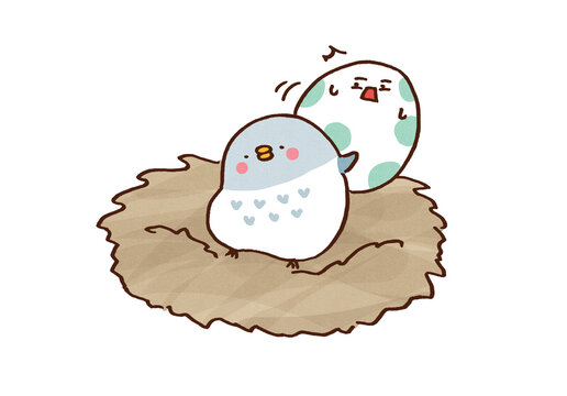 A cuckoo chick pushing another egg out of the nest representing brood parasitism