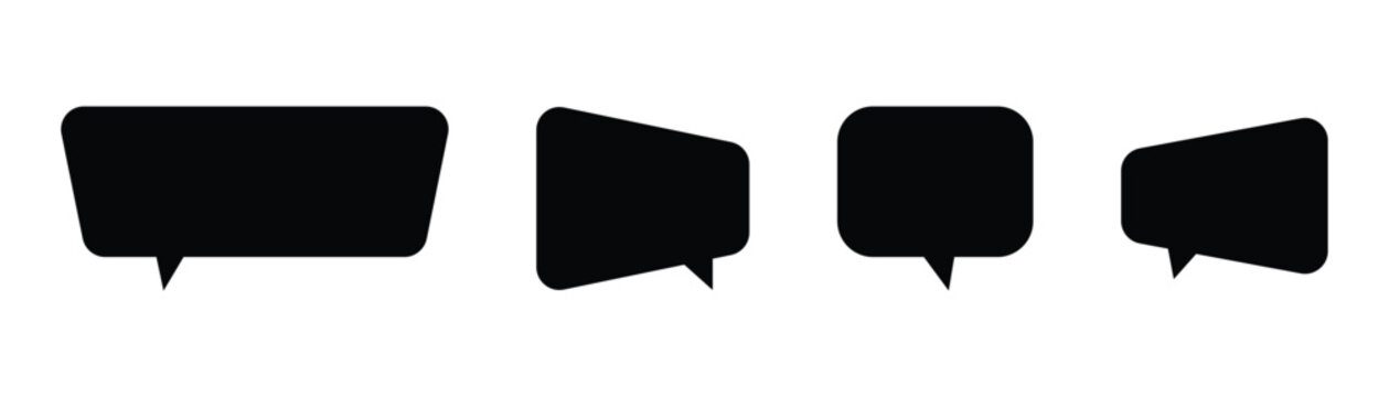 Quote bubble icon set. Speech bubble. Quotation frame.  Quote text in speech bubble. Quote bubble testimonial banners. Text in brackets. Eps10