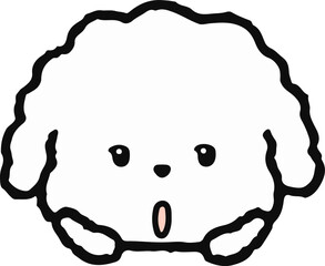 놀란 강아지 이모티콘 © 평화 김