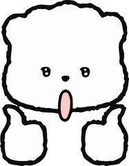 놀란 강아지 이모티콘 © 평화 김