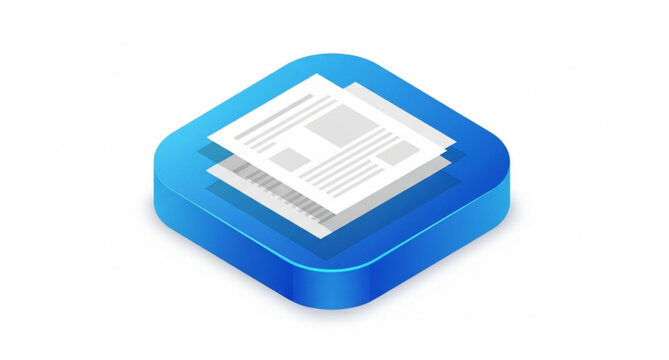 Document reader app icon silhouette vector illustration isolated on white background