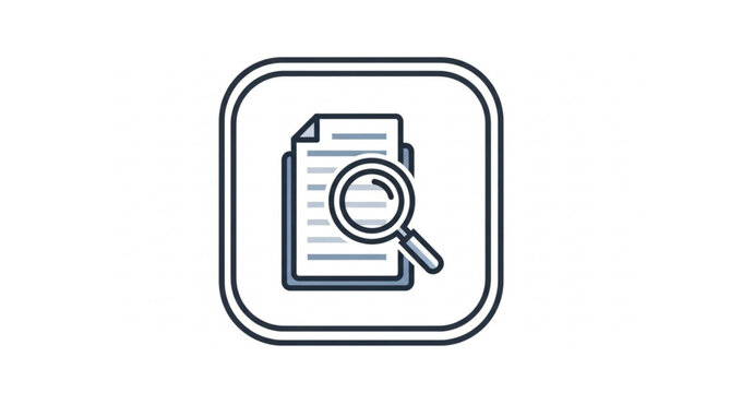 Geometric document reader app icon modern vector illustration isolated on white background