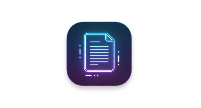 UI document reader mobile app icon minimal line vector illustration isolated on white background