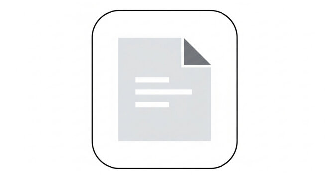 Hand drawn document reader app icon sketch style vector illustration isolated on white background
