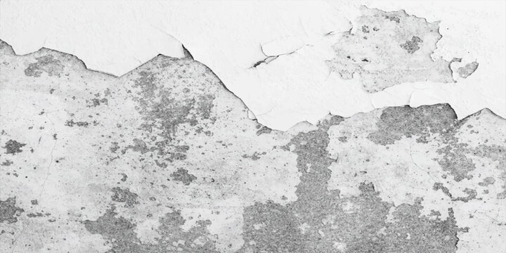 A rough gray grunge wall background featuring a dirty cement surface with a textured old paint pattern and a weathered stone material design