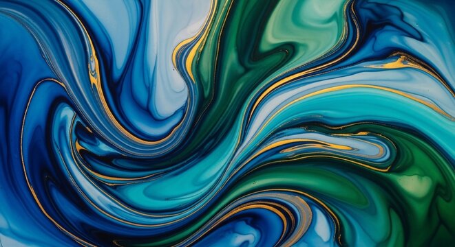 Abstract fluid art swirls