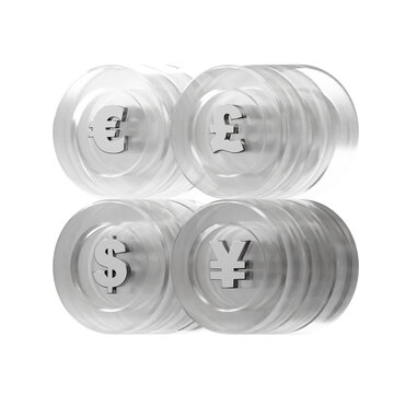 3d icon business and finance coin stack