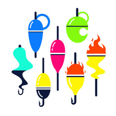 Colorful Fishing Floats Collection - Various Shapes and Designs © rara