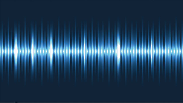 audio waveform design with blue vertical lines