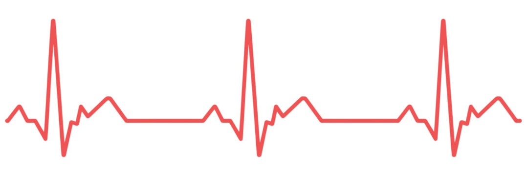Heartbeat ECG Pulse Line Medical Icon Vector Illustration