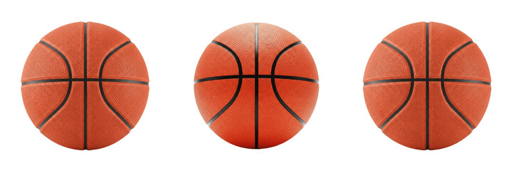 Fototapeta premium Classic Orange Basketball Ball Isolated Sport Equipment Competition Game Professional Athlete Hobby Team Play Object