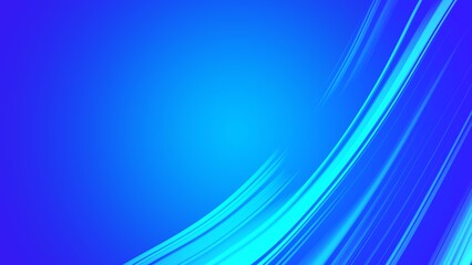 Obraz premium Abstract cyan blue light swoosh with curved speed lines