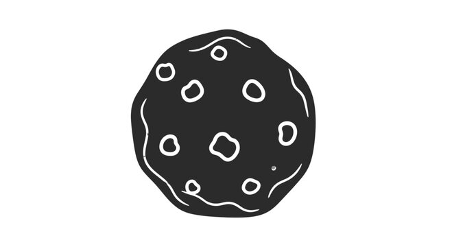 Black Oreo Cookie with White Filling.